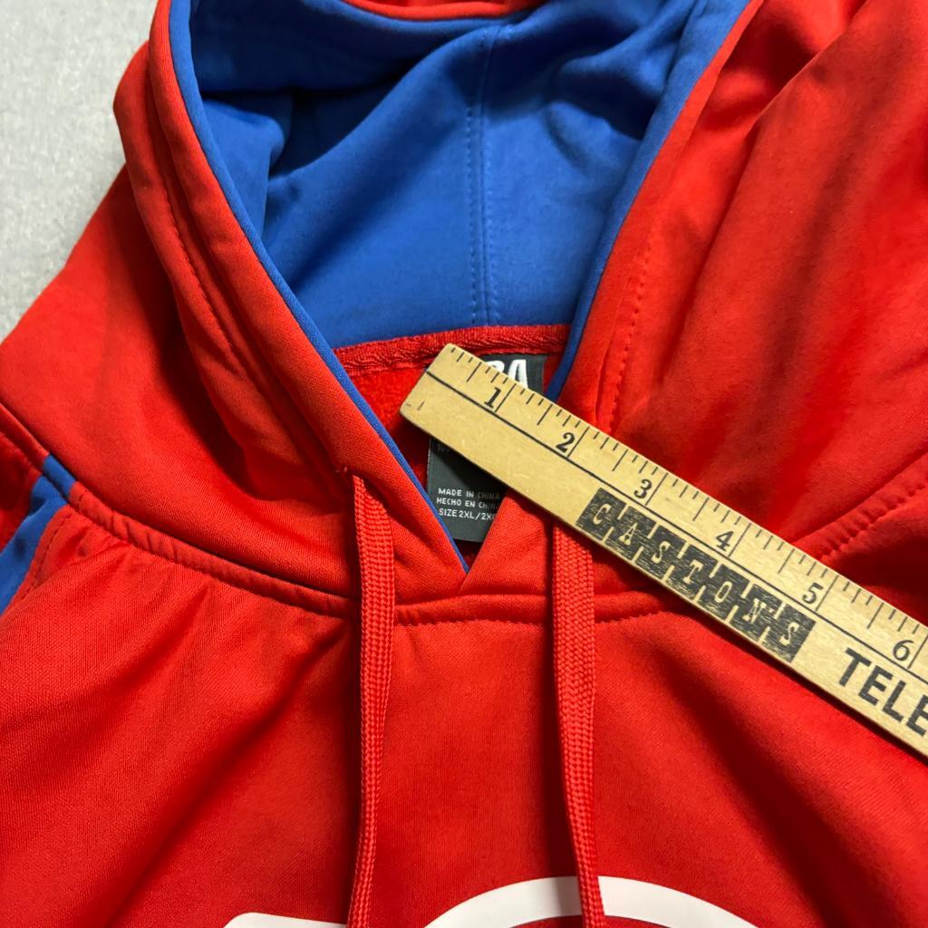 Los Angeles Clippers NBA Hoodie Mens 2XL Red Blue Pullover Sweatshirt NWT