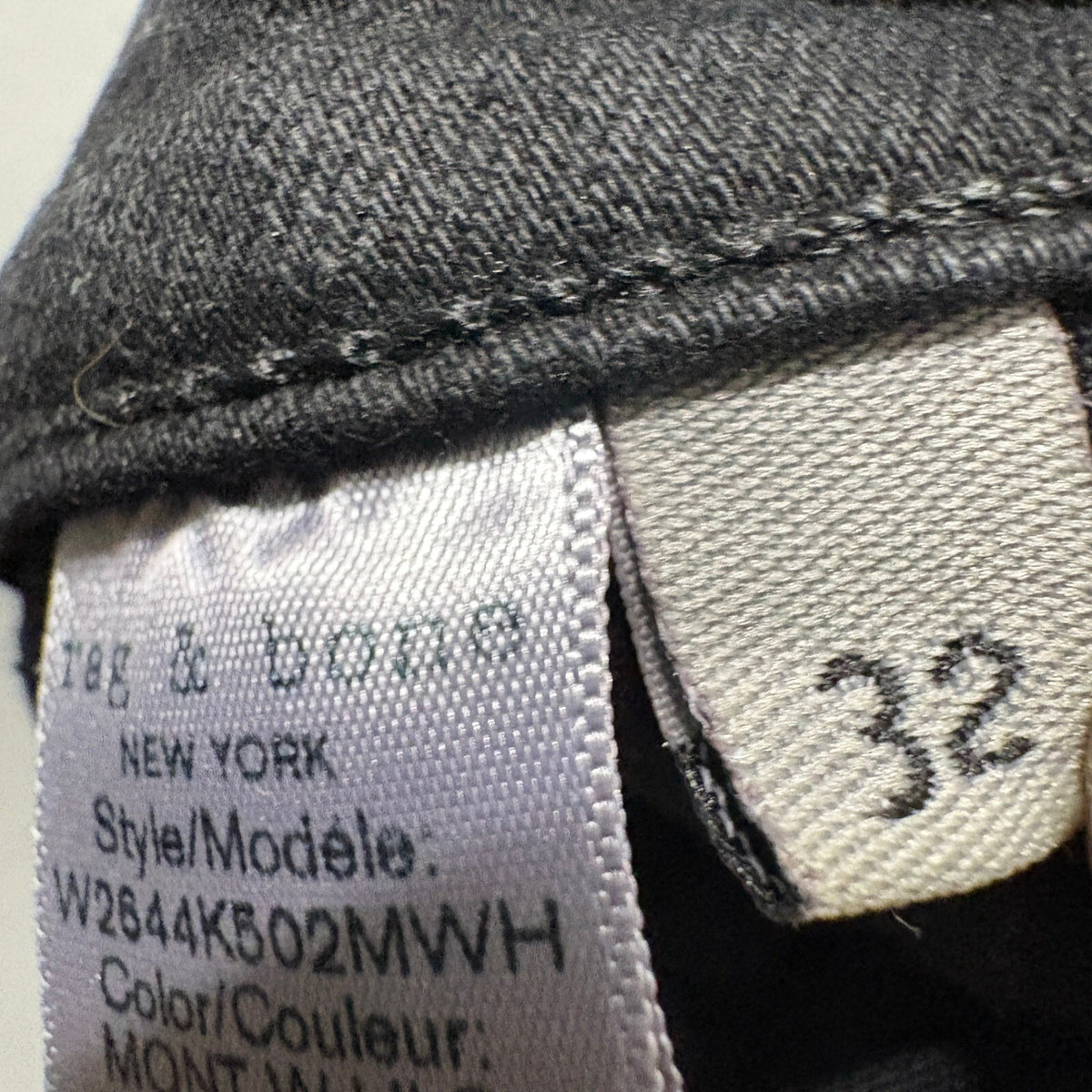 Rag & Bone Dre Low-Rise Ankle Slim Boyfriend Jeans Black Size 32 Distressed Hem