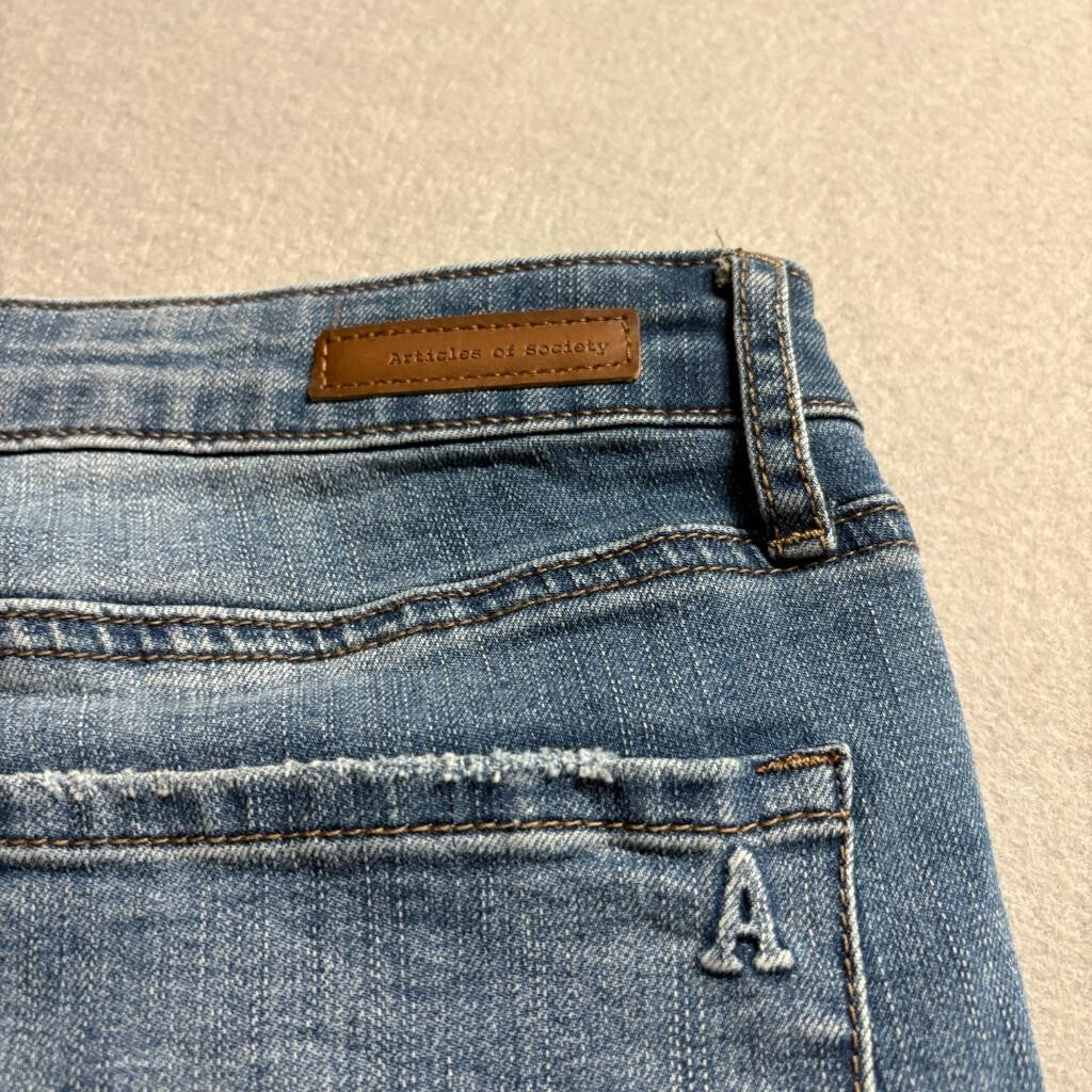Articles of Society Distressed Skinny Jeans Womens Size 30 Blue Denim Stretch