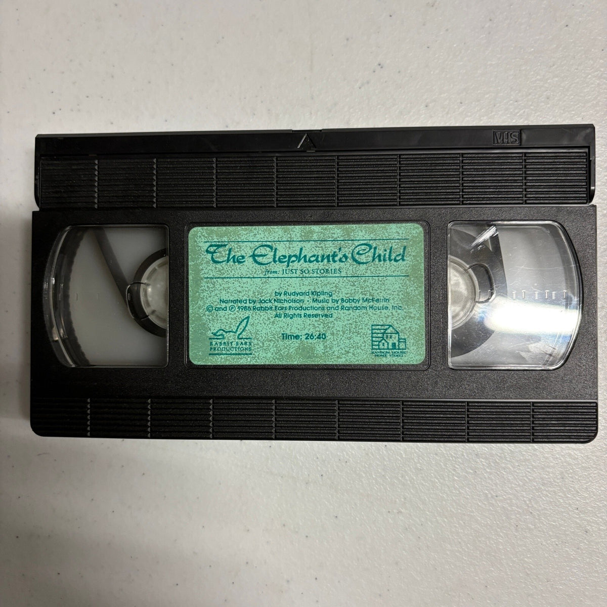 The Elephant's Child VHS Jack Nicholson Bobby McFerrin Rudyard Kipling 1986