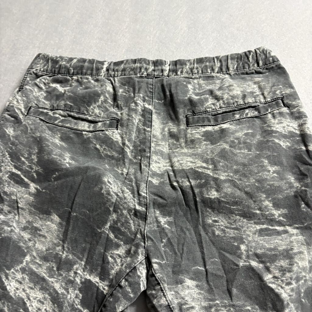 H&M Divided Mens Jogger Pants Size 32 Acid Wash Gray Elastic Waist Drawstring