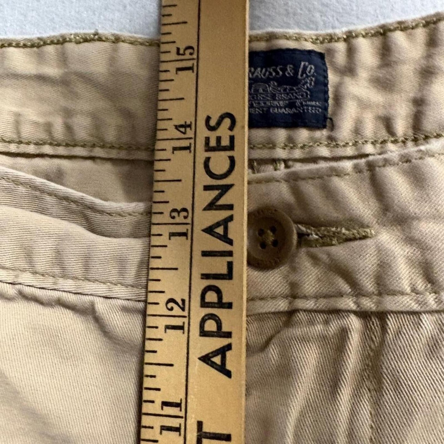 Levi Strauss Co Mens Cargo Shorts Size 48 Tan Khaki Cotton Twill Multi Pocket