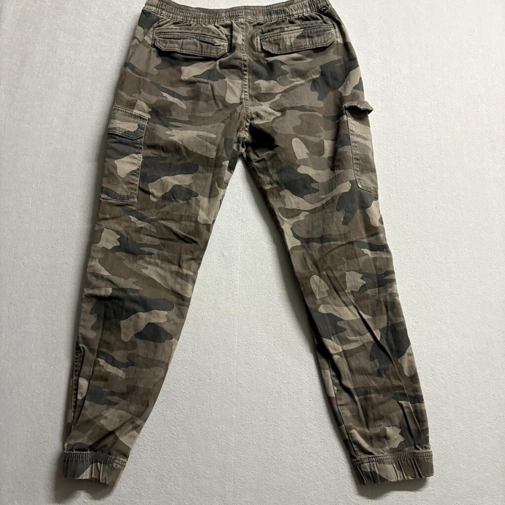 Denali Mens Cargo Jogger Pants Medium Camouflage Green Cotton Blend Drawstring