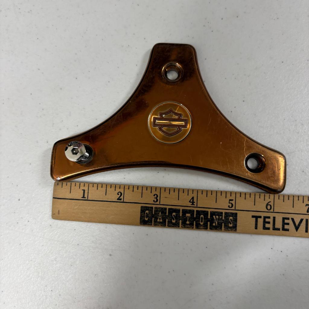Harley-Davidson Copper Custom Triple Tree Cover Plate Bar & Shield Logo
