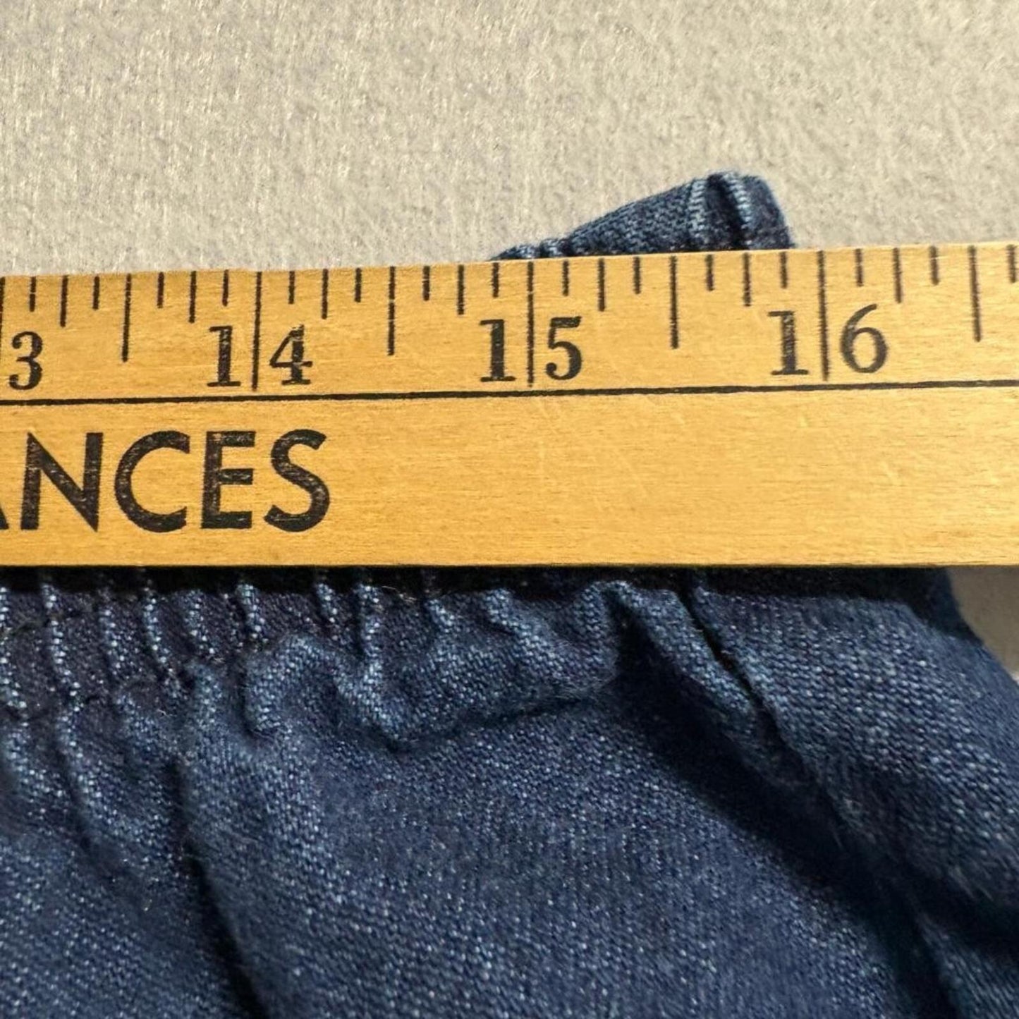 Cascade Blues Petite Jeans Womens 14P Blue Denim Elastic Waist Pull On Mom Pants