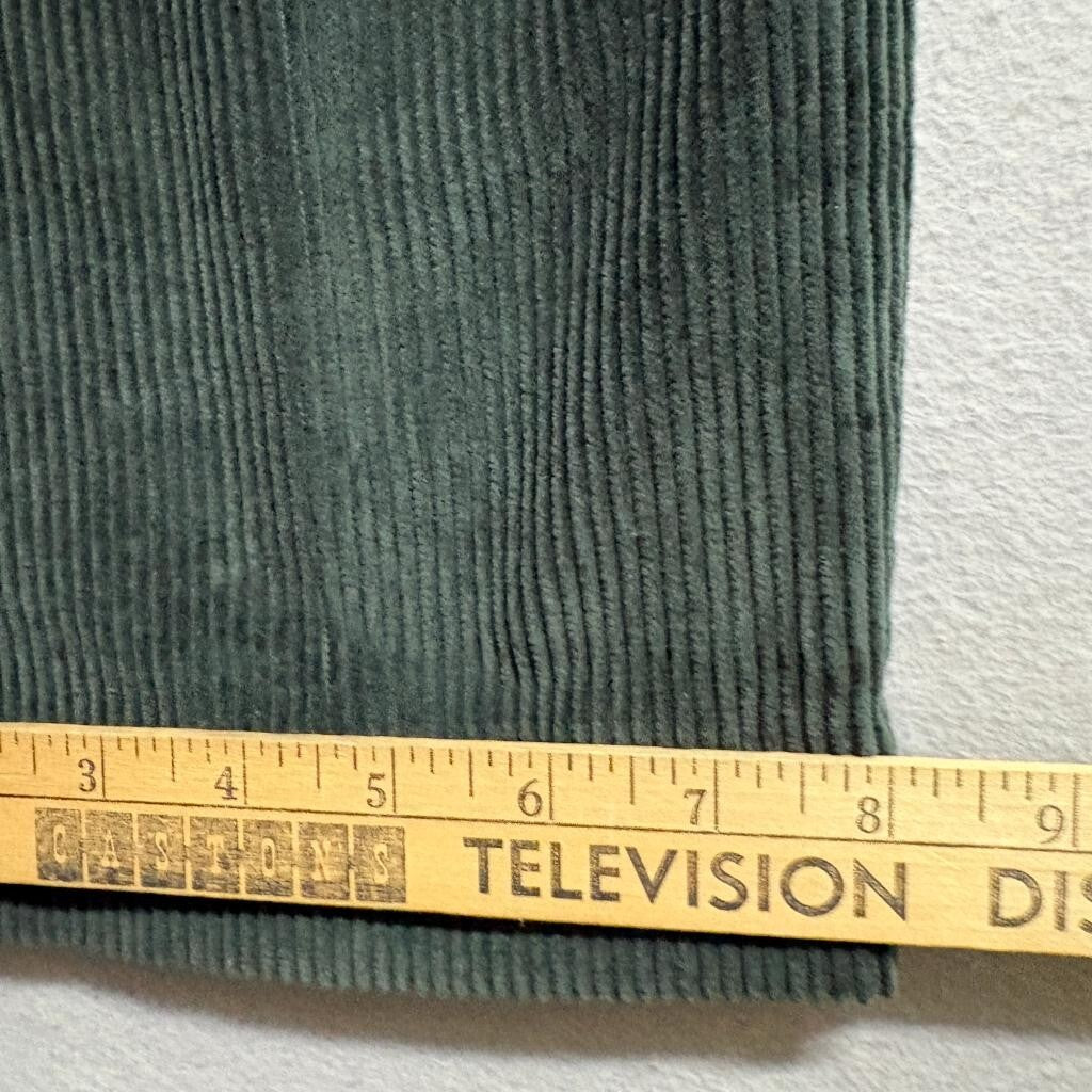 LL Bean Corduroy Pants Mens 30 Green Classic Fit Pleated Front Cotton Outdoor