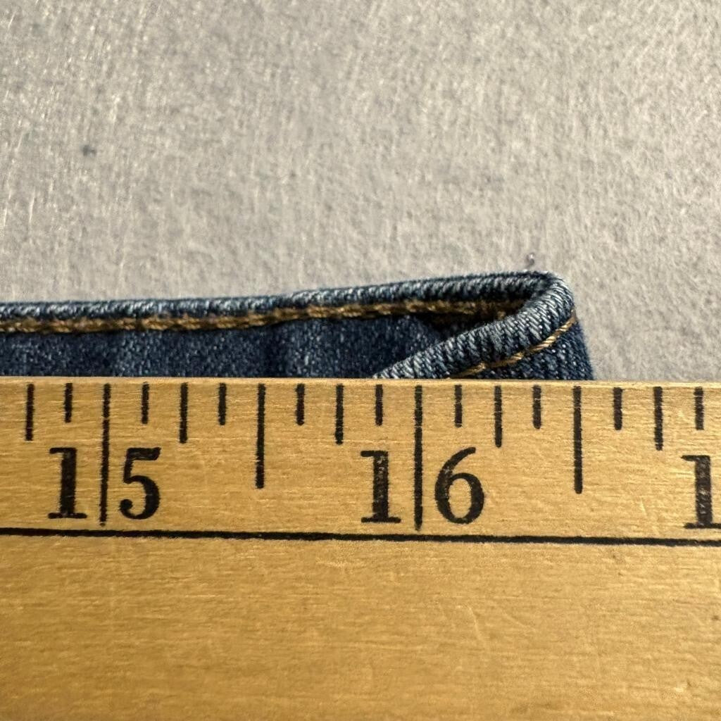 Cafe Denim Premium Jeans Womens Size 14 Blue Stretch Straight Leg Medium Wash