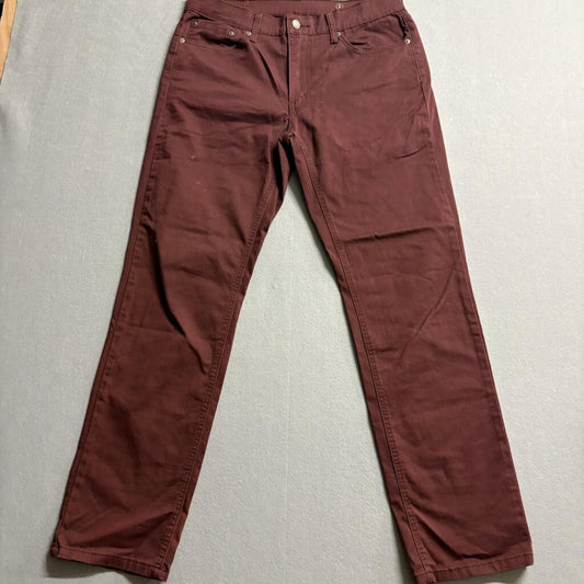Levis 541 Athletic Taper Jeans Mens 33x32 Burgundy Maroon All Seasons Tech
