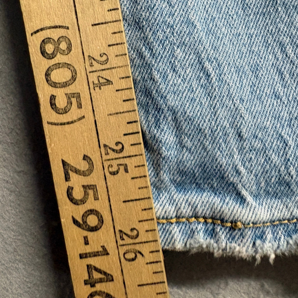 Levis Premium Ribcage Straight Jeans Womens 26 Distressed Light Wash Denim