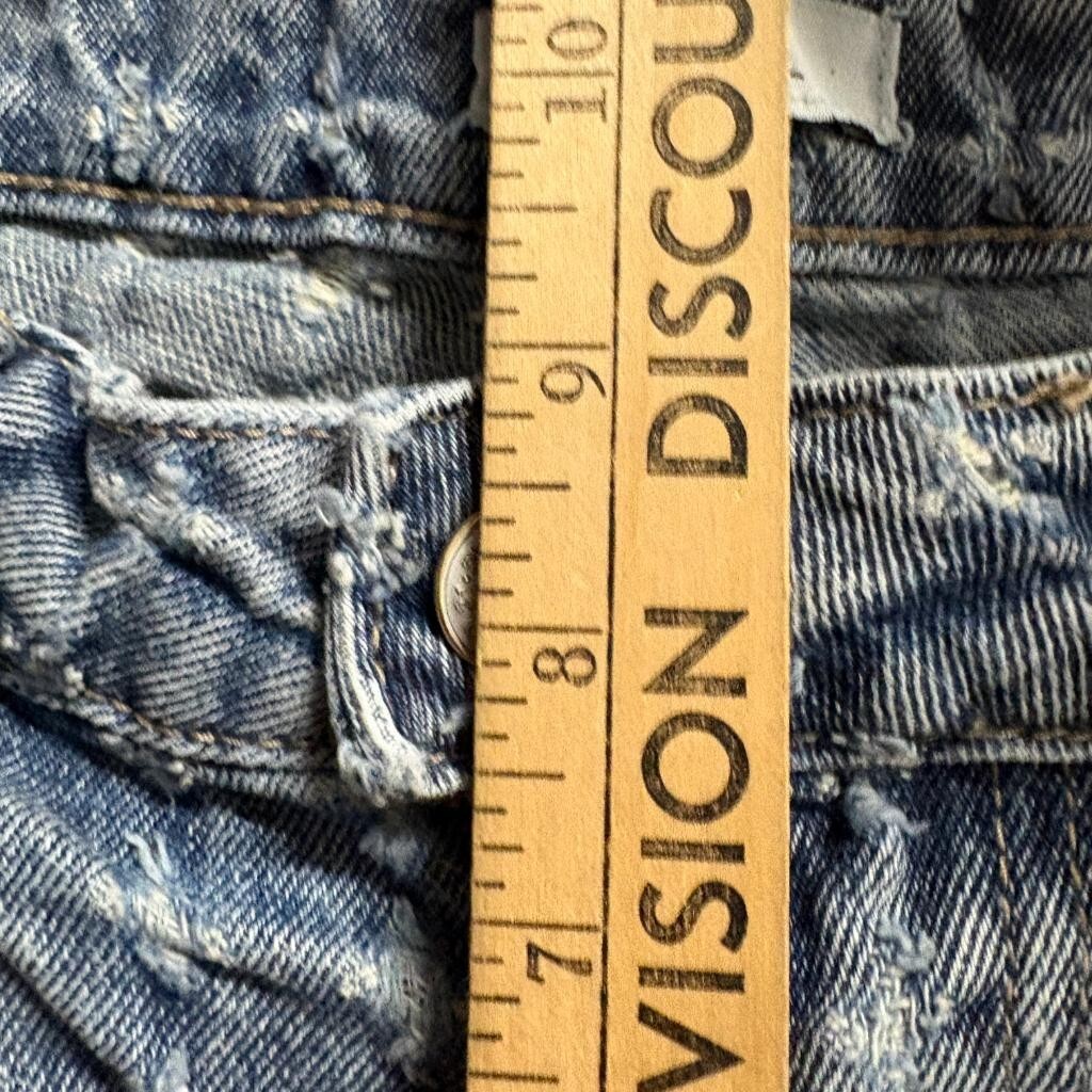 Forever 21 Premium Denim Distressed Jean Shorts Womens 26 Blue Cut Off Bermuda