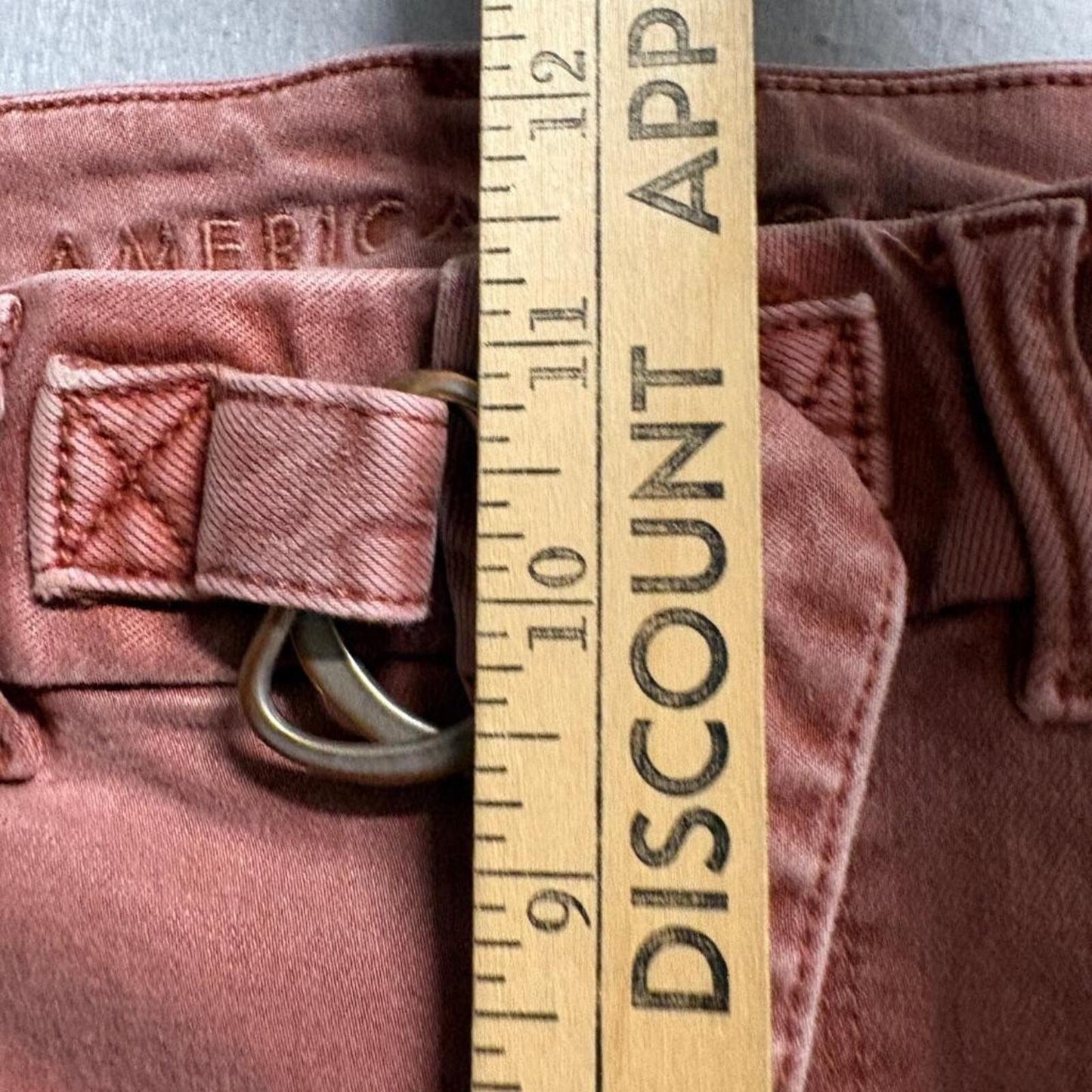 American Eagle Curvy Super Hi-Rise Jegging Womens 4 Regular Rust Brown Stretch