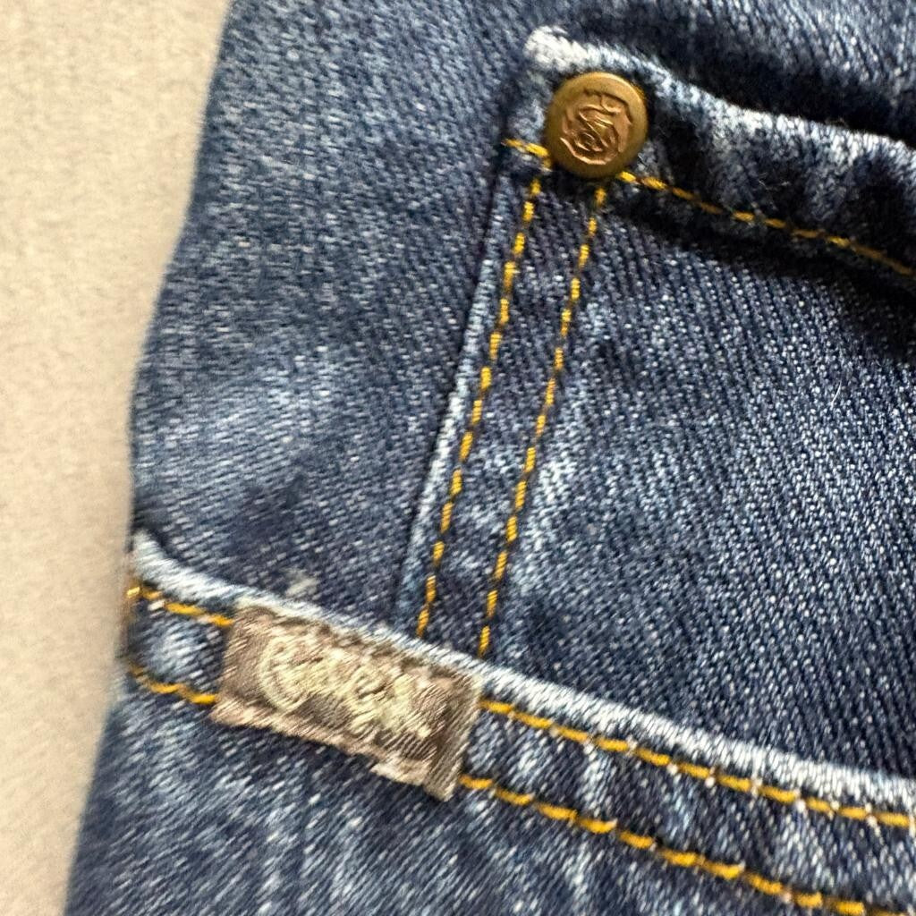 Cruel Girl Slim Jeans Womens 15 X-Long Blue Denim High Rise Straight Leg Western
