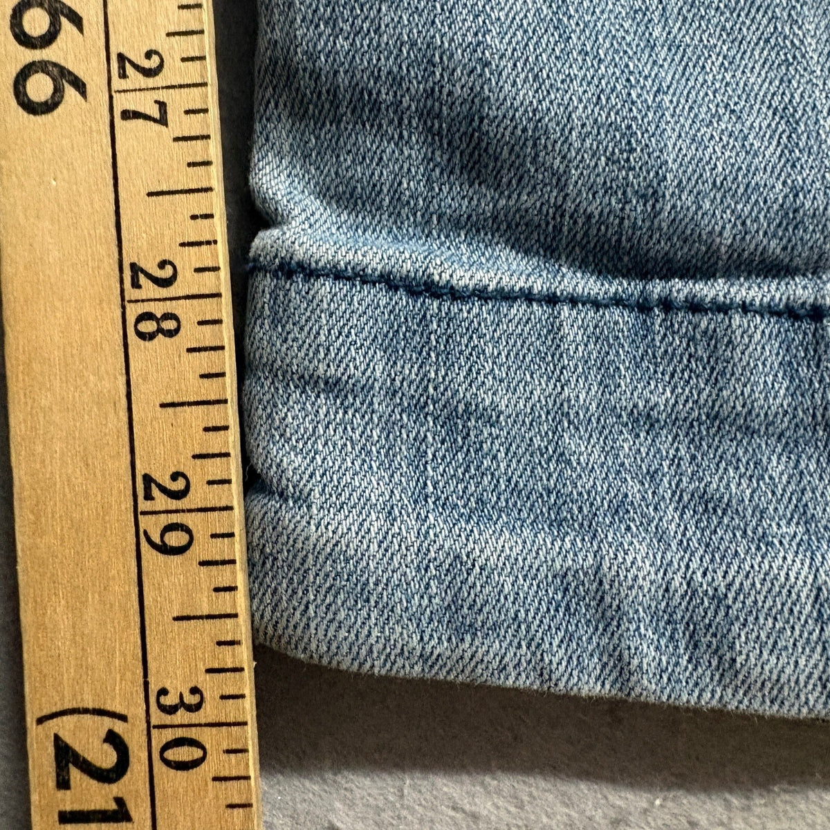 H&M Wide Leg Flare Jeans Womens Size 4 Light Blue Wash Stretch Patch Pockets