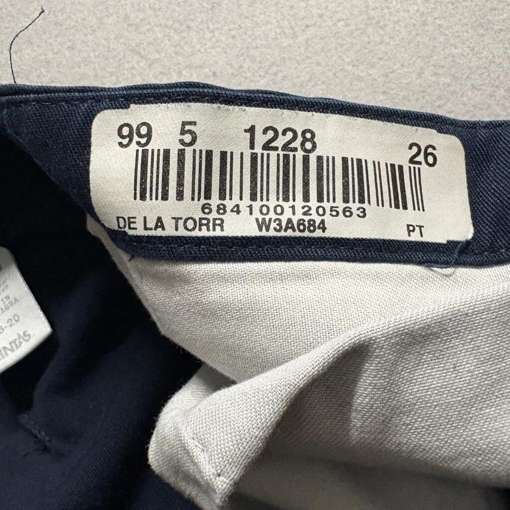 Cintas Susan Fit Womens Cargo Pants Size 8 RG Navy Blue Workwear Uniform