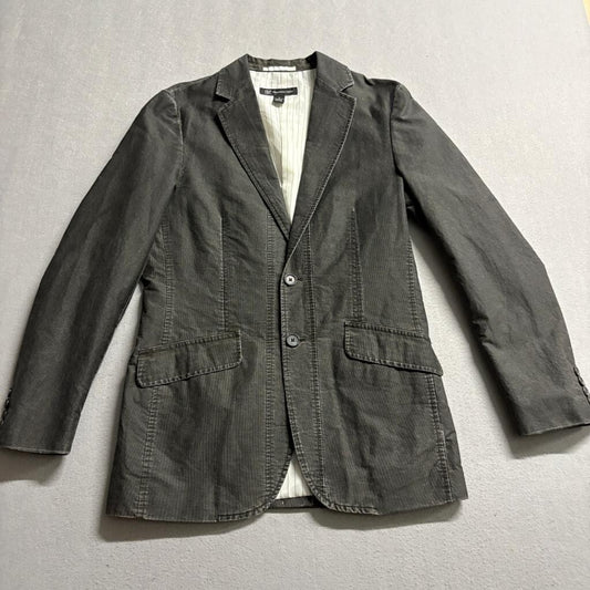 INC International Concepts Blazer Mens Small Gray Corduroy 2 Button Sport Coat