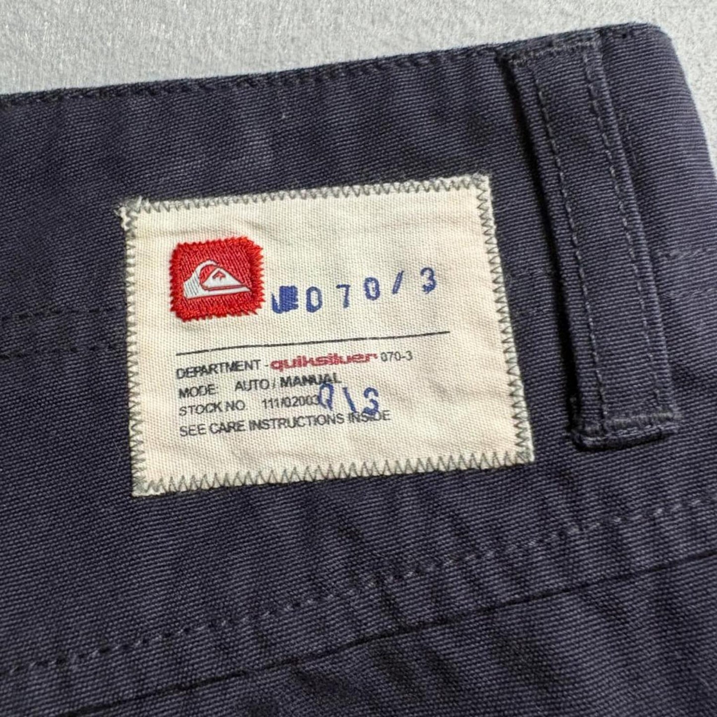 Quiksilver Cargo Shorts Mens 34 Dark Gray Cotton Casual Skate Surf Transit