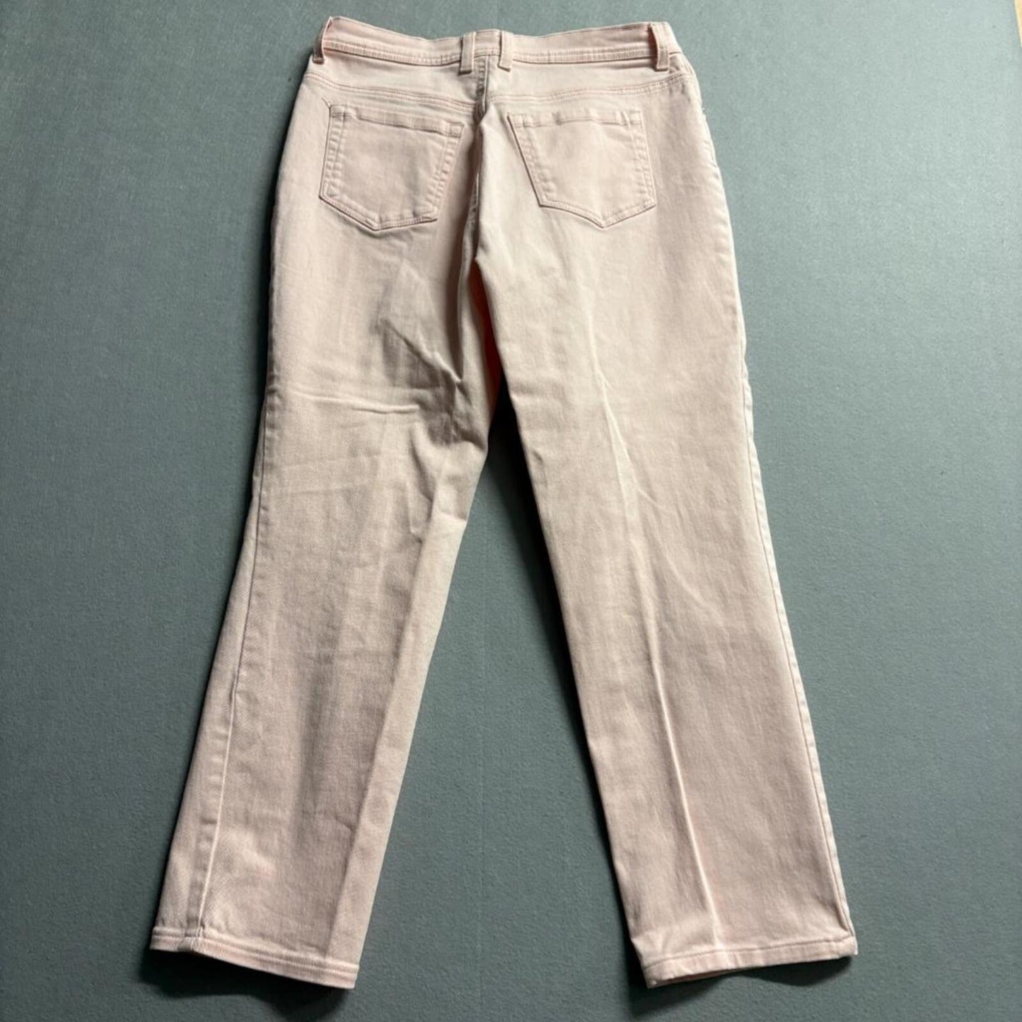 Style & Co Denim Tummy Control Tapered Leg Jeans Womens Size 8 Pink Stretch