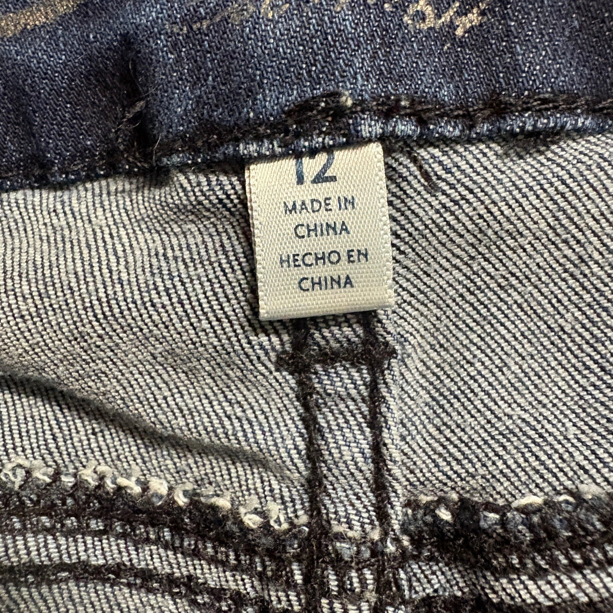 Seven7 Tummy Less Bootcut Jeans Womens 12 Blue Denim Stretch Mid Rise Crop