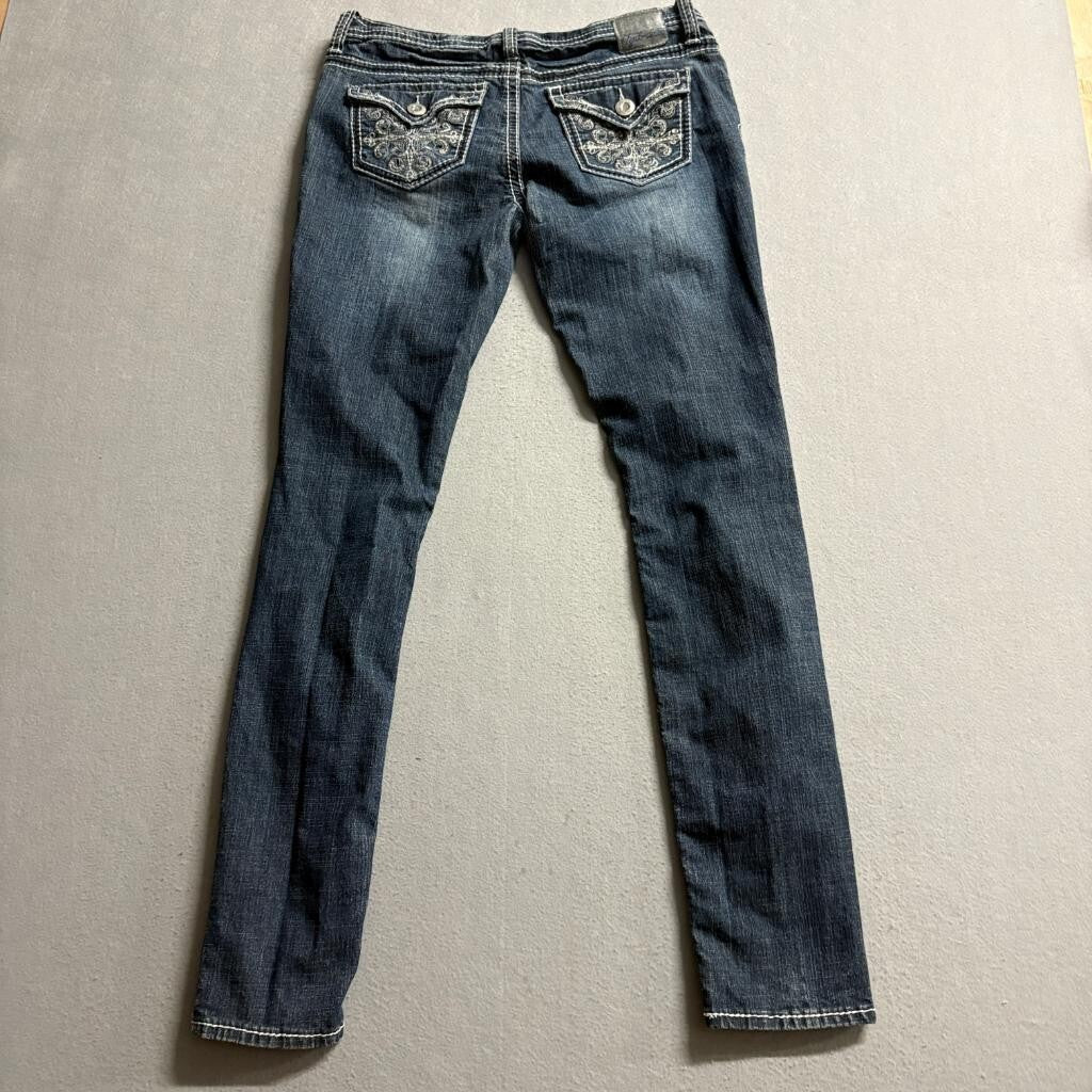 Hydraulic Bailey Super Skinny Jeans Womens Size 9/10 Distressed Thick Stitch