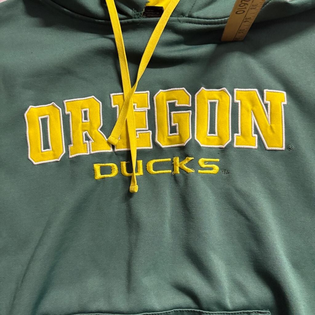 Oregon Ducks Colosseum Athletics Hoodie Mens Large Green Yellow NCAA Sweatshirt