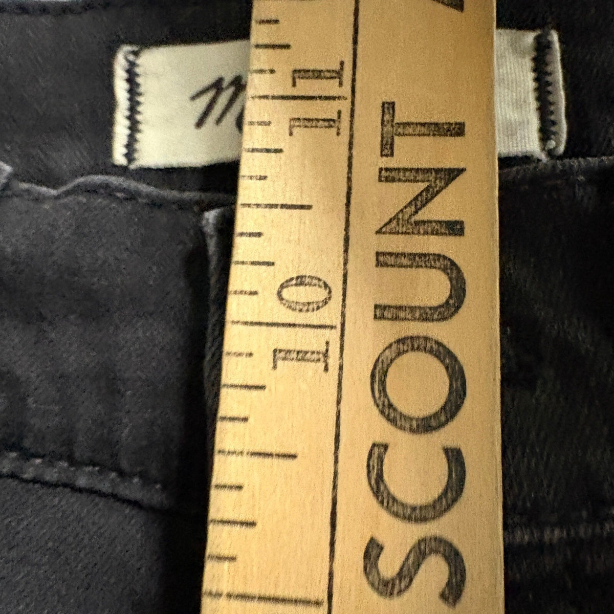 Madewell 10 High Rise Skinny Jeans Womens 25 Black Raw Fringe Hem Button Fly