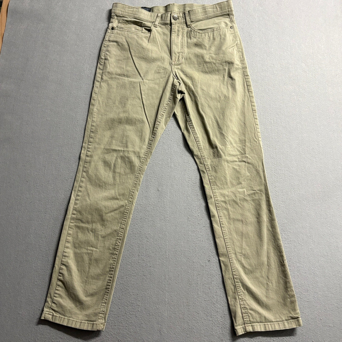 English Laundry Mens 32x32 Khaki Chino Pants Stretch Cotton Beige Flat Front