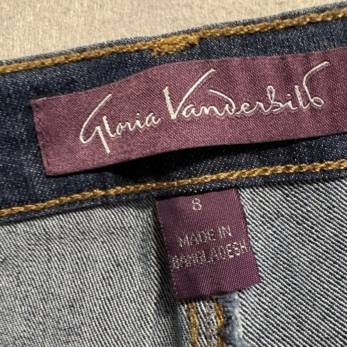 Gloria Vanderbilt Amanda Jeans Womens 8 Short Blue High Rise Tapered Leg Stretch