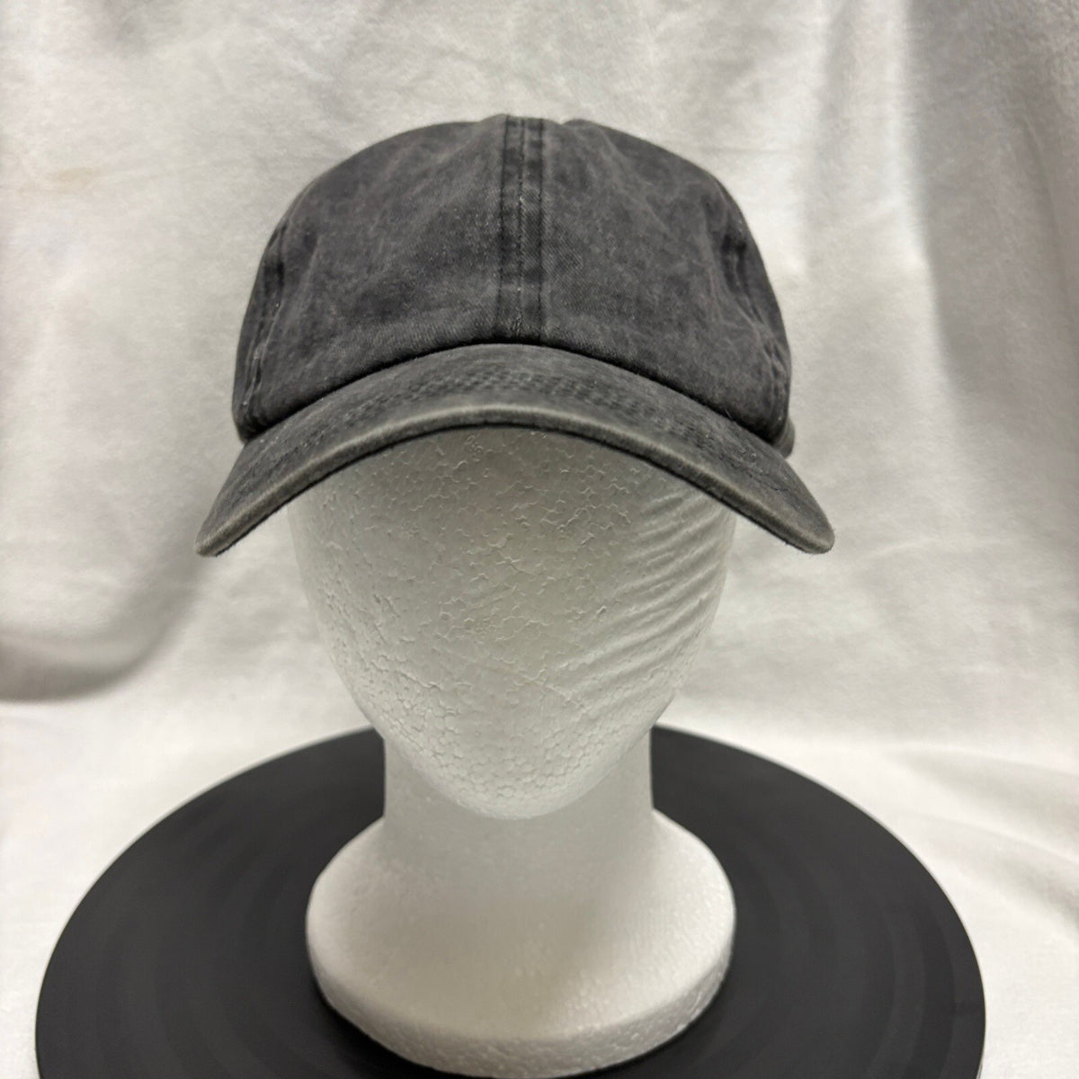 Washed Cotton Vintage Style Acid Wash Grey Black Blank Dad Hat Baseball Cap OSFA