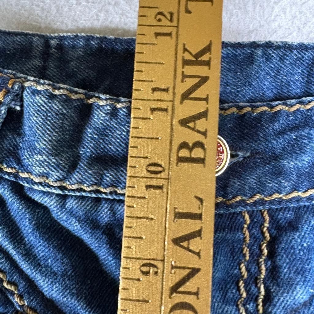 Vintage Jeanjer Jeans Womens 7/8 High Rise Western Yoke Tapered Leg Denim Blue